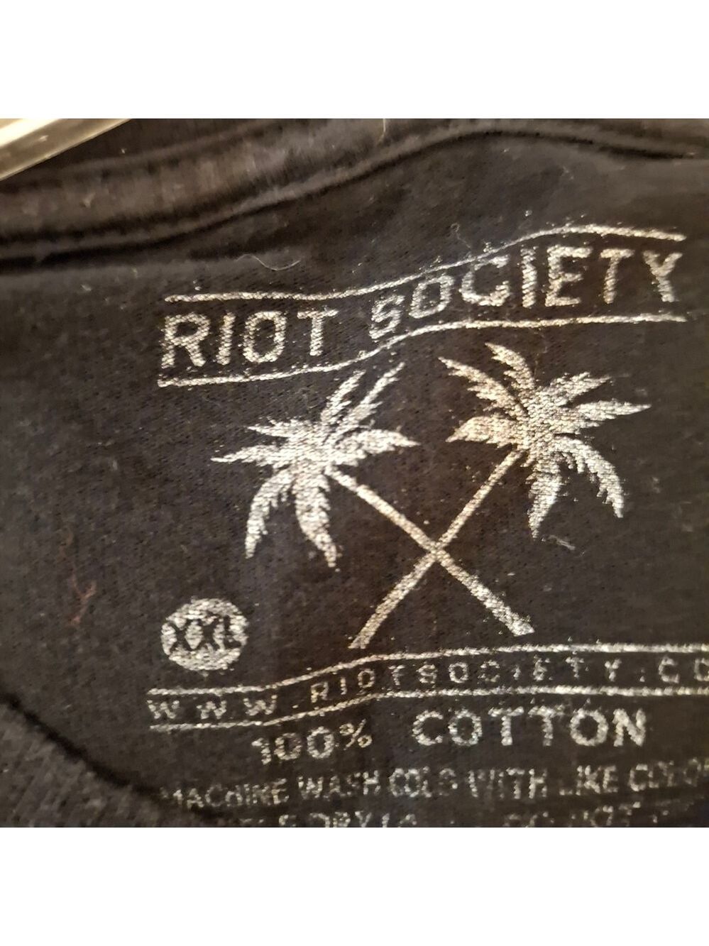 Riot Society Black Tee with Yellow Graphic Mens Sz XXL